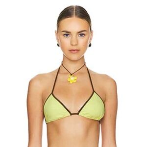 ✨Host Pick✨Victoria's Secret Neon Yellow Bikini Top size medium